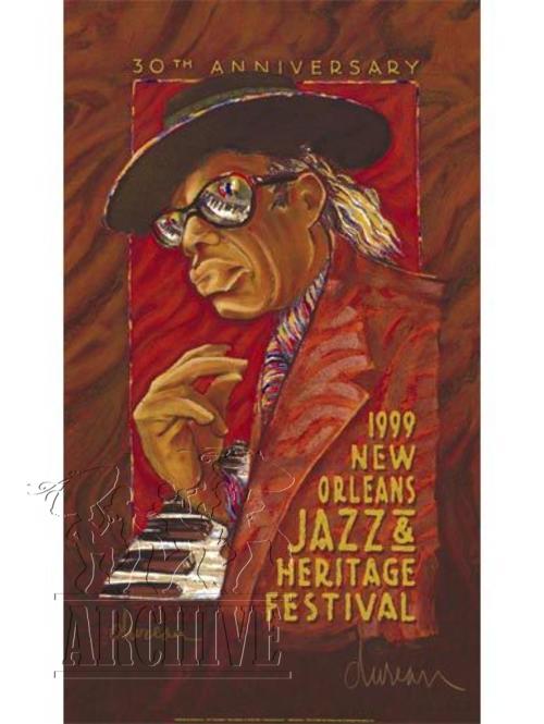 COURTESY OF NEW ORLEANS JAZZ & HERITAGE FOUNDATION. 2019 Classic Jazz Fest Poster. Scott Guion, artist.