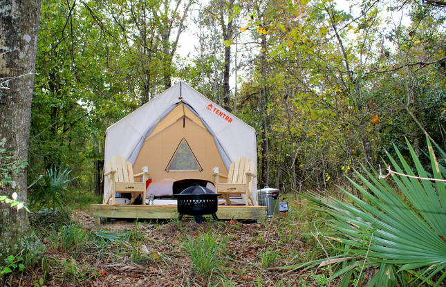 Glamping in the woods at Louisiana State Parks