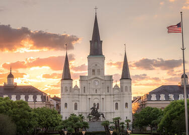 St. Louis Cathedral in Jackson Square new orleans