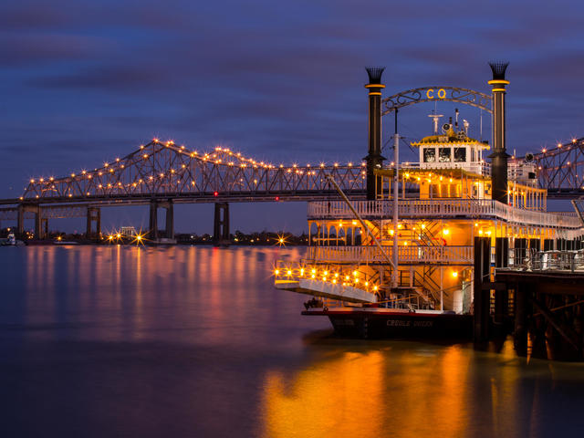 A romantic evening can be found aboard the Paddlewheeler Creole Queen Photo