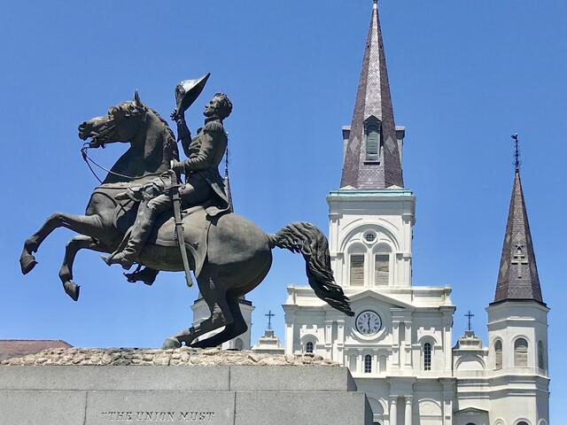 Jackson Square, in the heart of the French Quarter in New Orleans