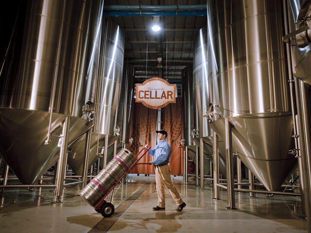 Abita Brewery tanks.