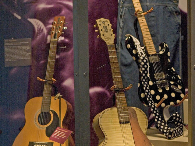 Rock 'n roll history in the "Louisiana Dance Hall" exhibit.