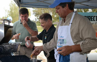 Delcambre Direct Seafood booth at Delcambre Seafood and Farmers Market